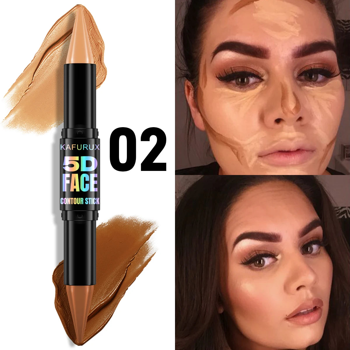KAFURUX Double-Ended Contour Stick | Highlight & Shadow Cream