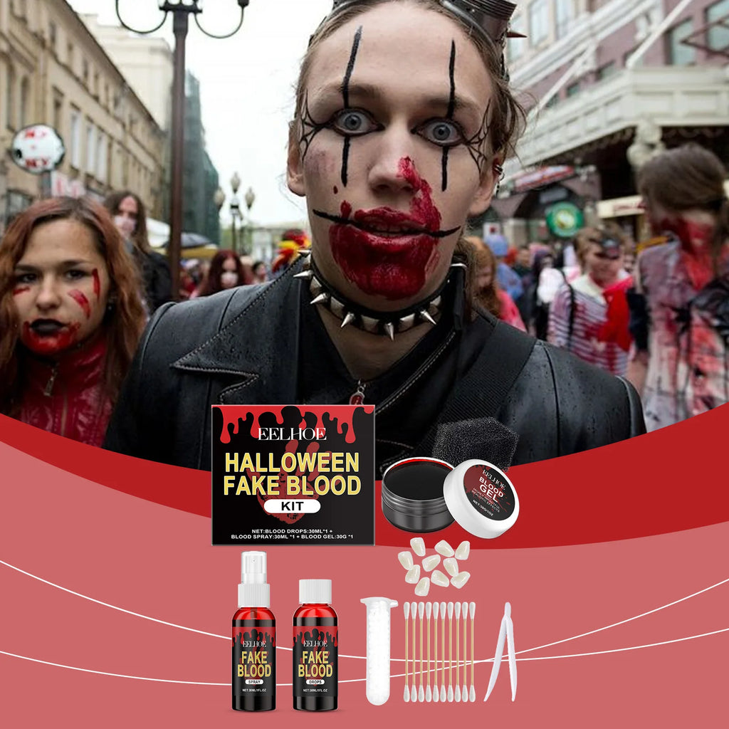 Halloween Fake Blood Set – Realistic SFX Body Paint Makeup