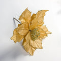 28cm Artificial Flowers Christmas Poinsettia Glitter Flower Hanging Xmas Party Tree Decoration Flower Knows Wedding Decoration Oasis Select Yellow China Mainland