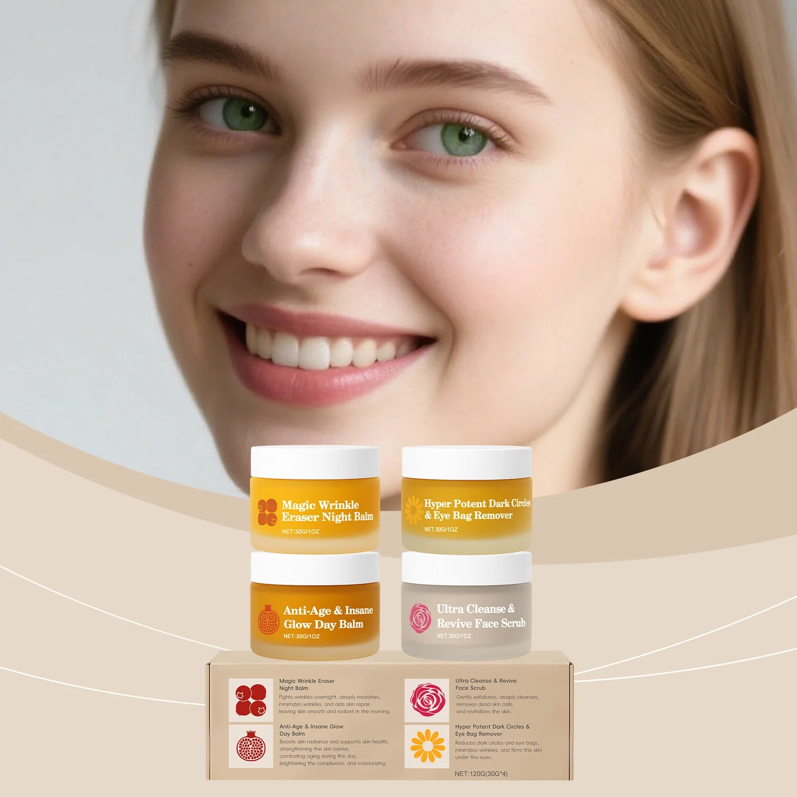 4-Piece Deep Hydration Firming Face Care Skincare Set Skincare Gift Set Oasis Select