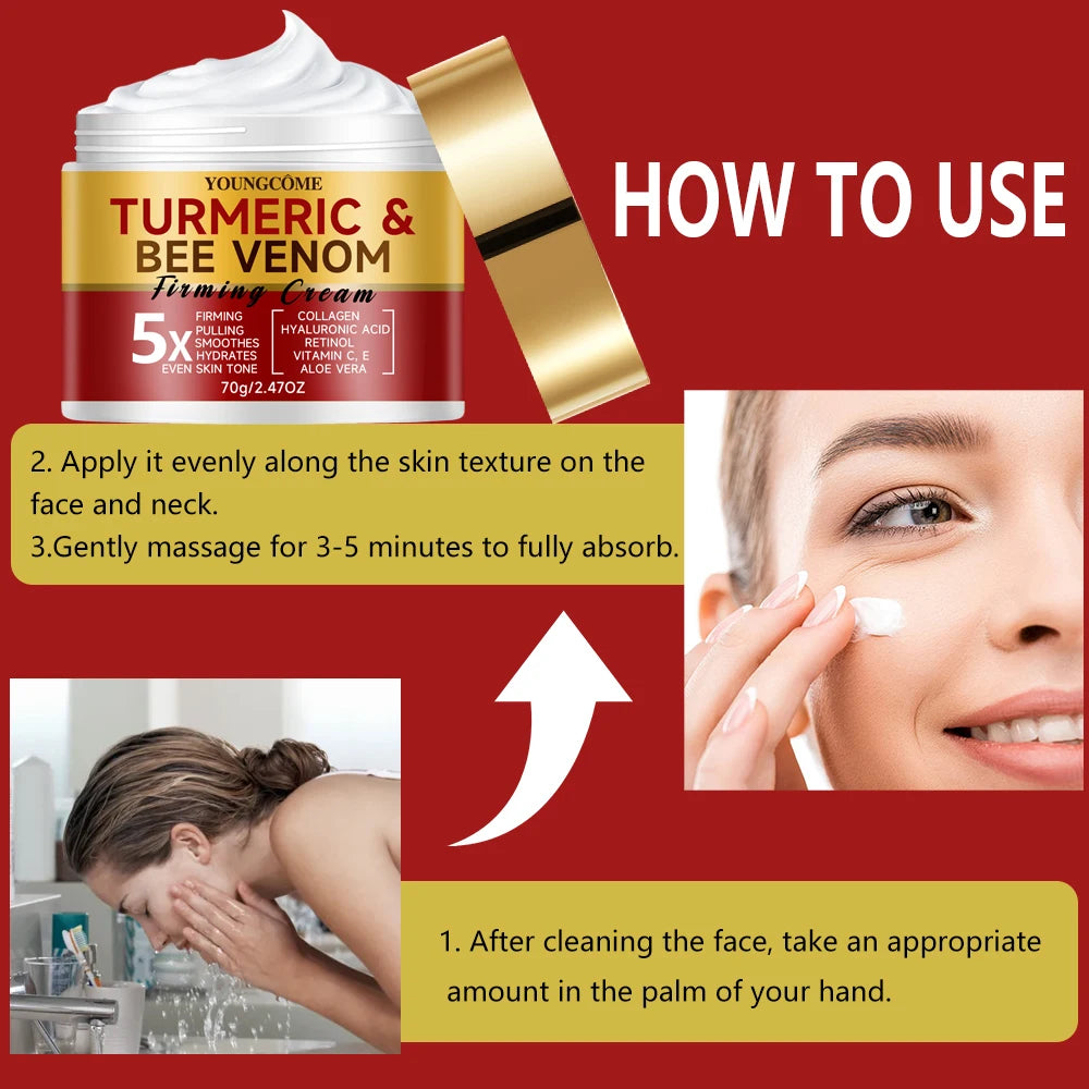YOUNGCOME Turmeric & Bee Venom Firming Cream – Hyaluronic Acid
