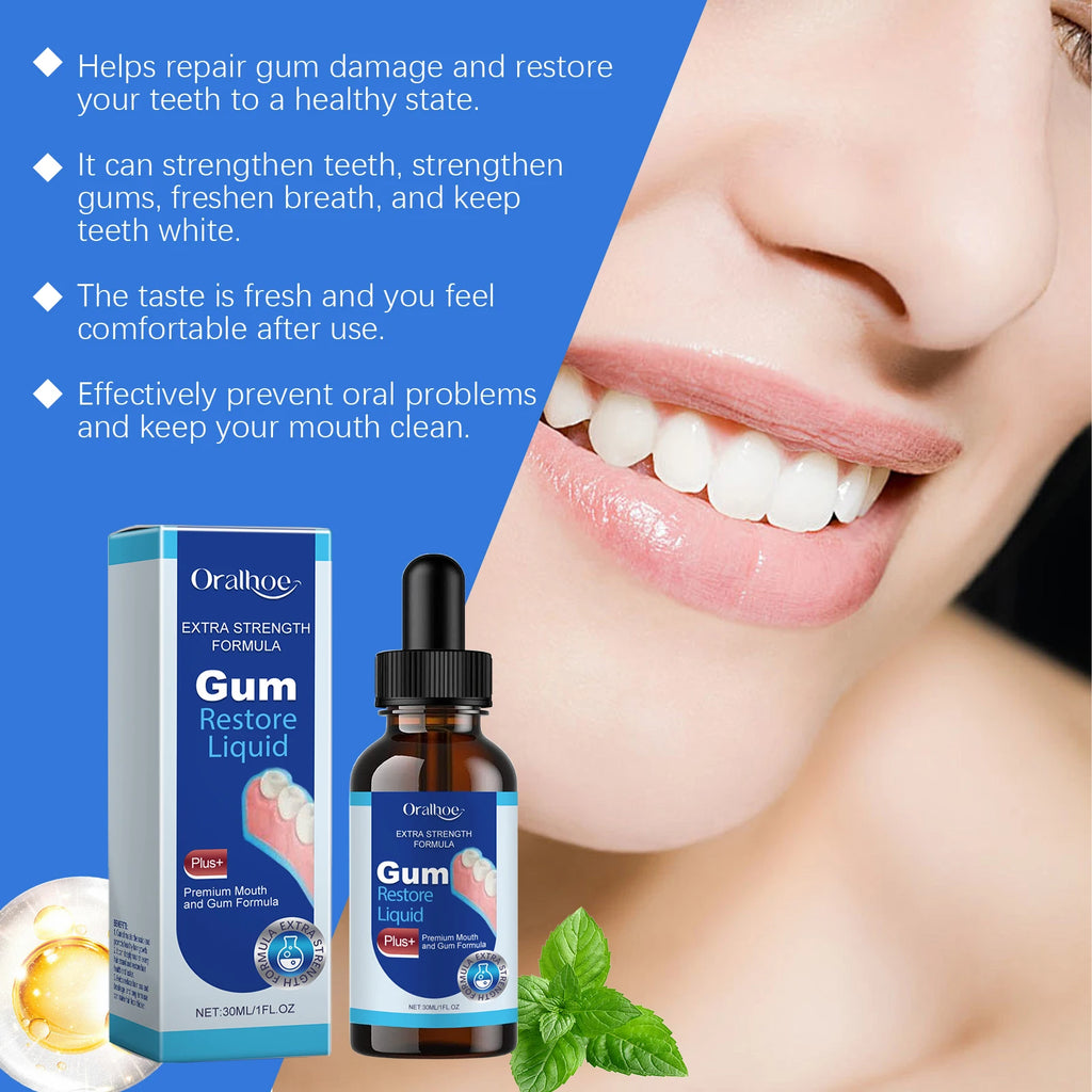 30ml Gum Repair Drops Relieve Receding Gum Promotes Natural Gum Tissue Health Repair Strong Teeth Strengthen Gums Dental Care Oasis Select