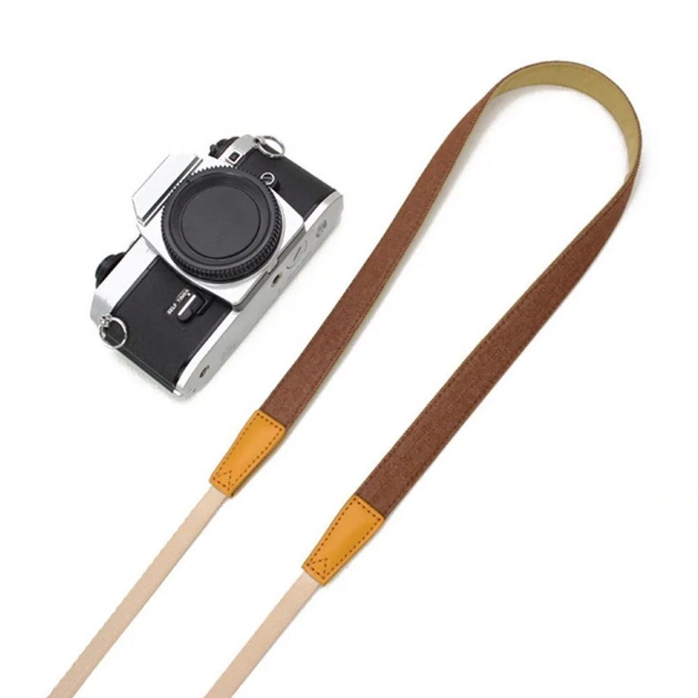 Camera Shoulder Neck Strap Belt Anti-Slip Adjustable Cotton Leather Strap For Nikon SLR Cameras Strap Camera Accessories Oasis Select
