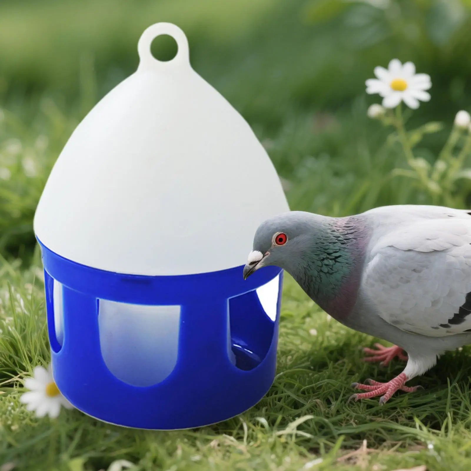Pigeon Water Feeder 2L Bird Water Dispenser Removable Spill-Proof Pigeon Waterer for Outdoor Bird Cage Hydration Duck Keeping Oasis Select