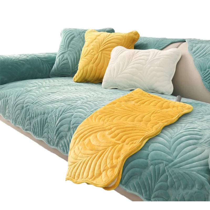 Nordic simple sofa cushion winter Dutch short plush cushion cushion cover non slip thickened sofa cover cover sofa Oasis Select