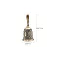 1pcs Elegant Brass Hand Bell - Durable, Polished Finish - Ideal for Weddings, Announcements & Service Oasis Select Brown