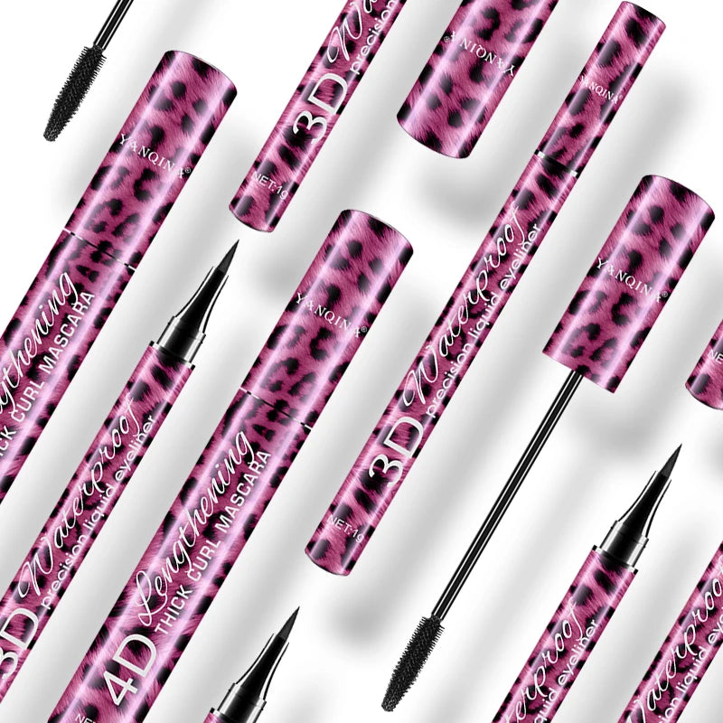 YANQINA 4D Waterproof Mascara & Liquid Eyeliner Set