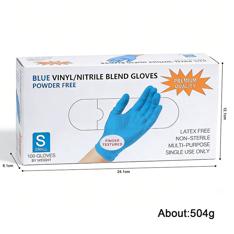 100PCS Disposable Nitrile Gloves Food Contact Thick Durable Suitable Strong Elasticity Gloves For Kitchen Garden Tattoo Beauty Oasis Select