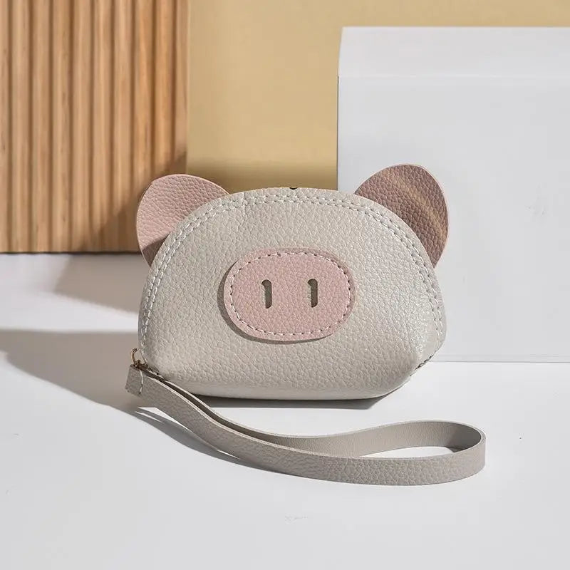 Cute Pig PU Leather Mini Coin Purse & Earphone Pouch Mini Coin Purse Oasis Select