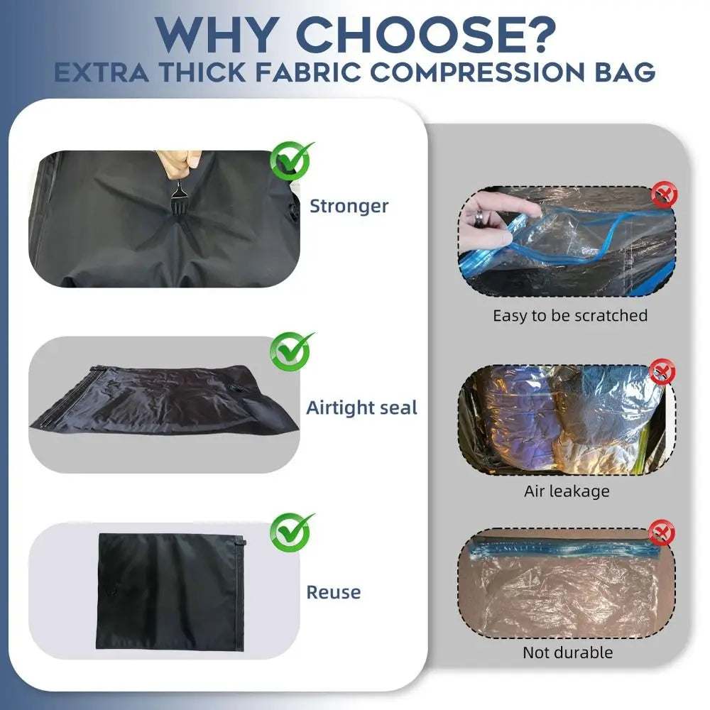 New Reusable Hand Roll Vacuum Bags Space Saver Portable Vacuum Compression Bag Dustproof Luggage Vacuum Storage Bag for Travel Oasis Select