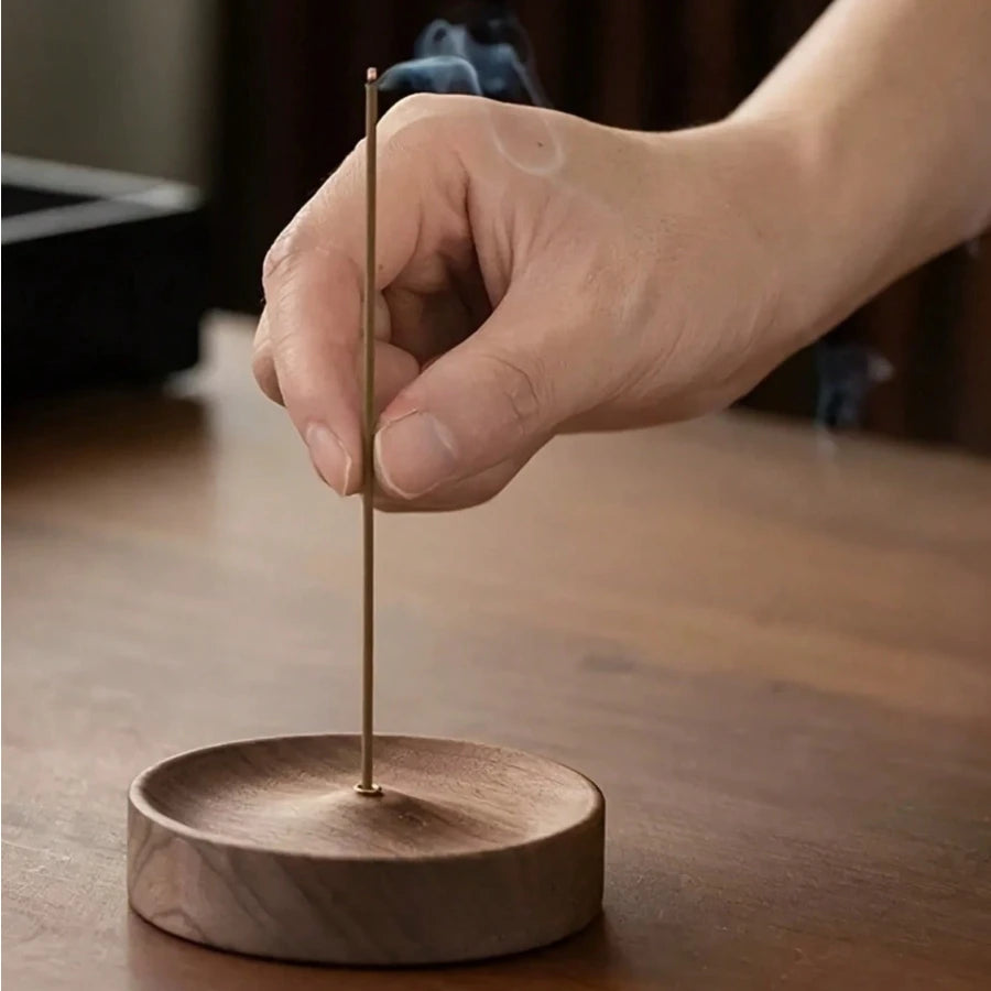 Wooden Incense Burner Compatible with Stick Incense Cone Incense Thread Incense Suitable for Home Yoga Meditation Gift Oasis Select