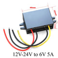 12V 24V to 5V 6V 5A 10A 12 Volt to 5 Volt Buck Power Supply DC Converter Step Down Regulator Voltage Reducer for Cars Toys Oasis Select 12V-24V to 6V 5A