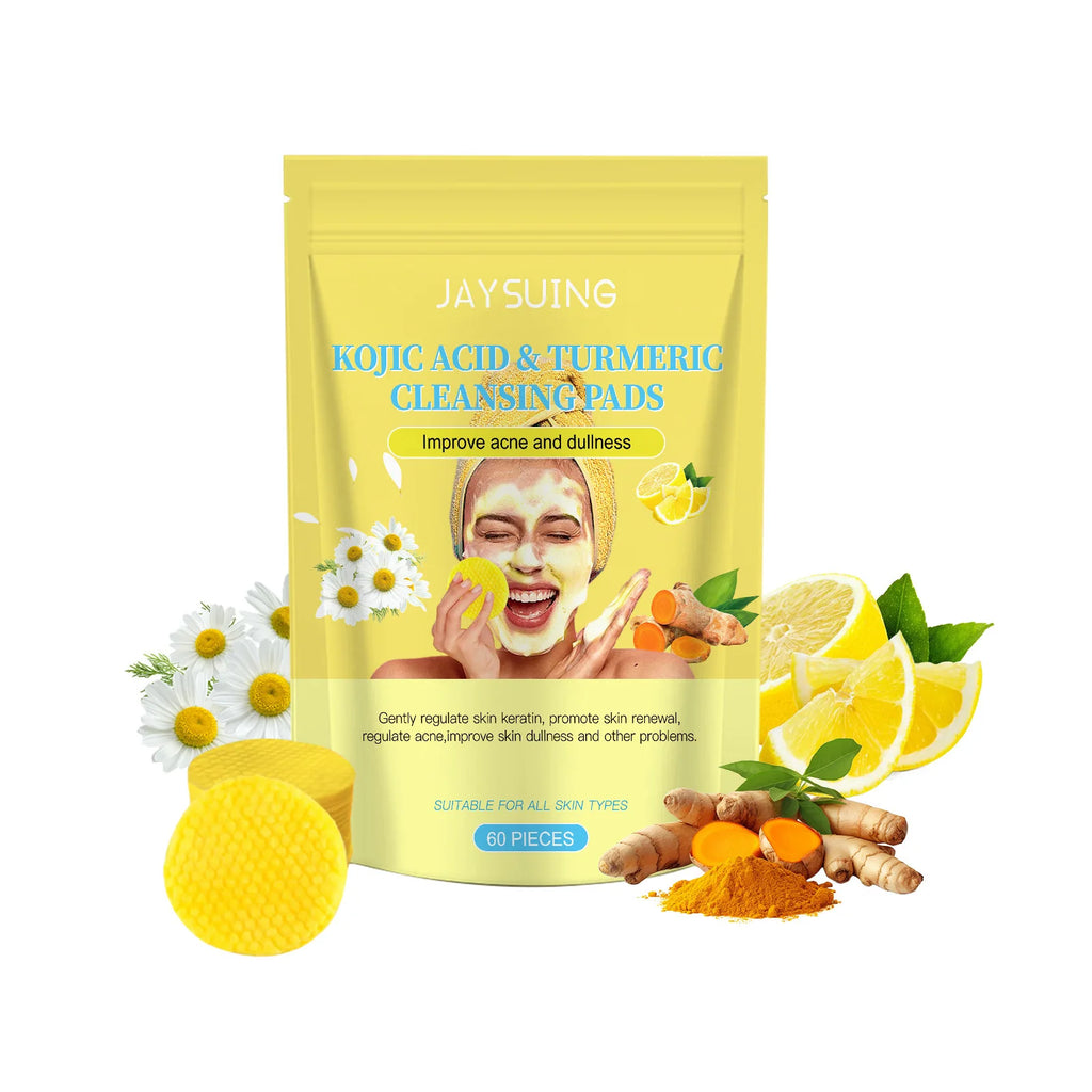 Turmeric Exfoliating Facial Pads – Anti-Acne & Deep Cleanse Exfoliating Facial Pads Oasis Select 60pcs exfoliating