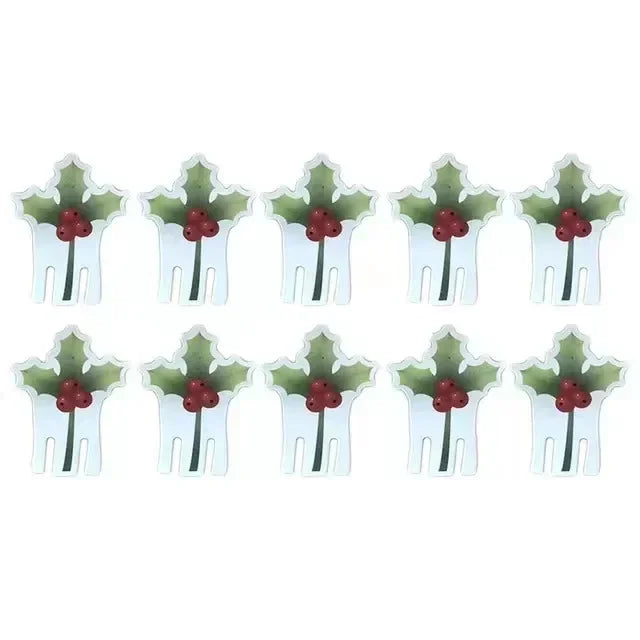 10PCS/set Christmas Cup Card Xmas Party Santa Hat Wine Glass Decoration Home Table Place Decorations Christmas Party Supplies Oasis Select F