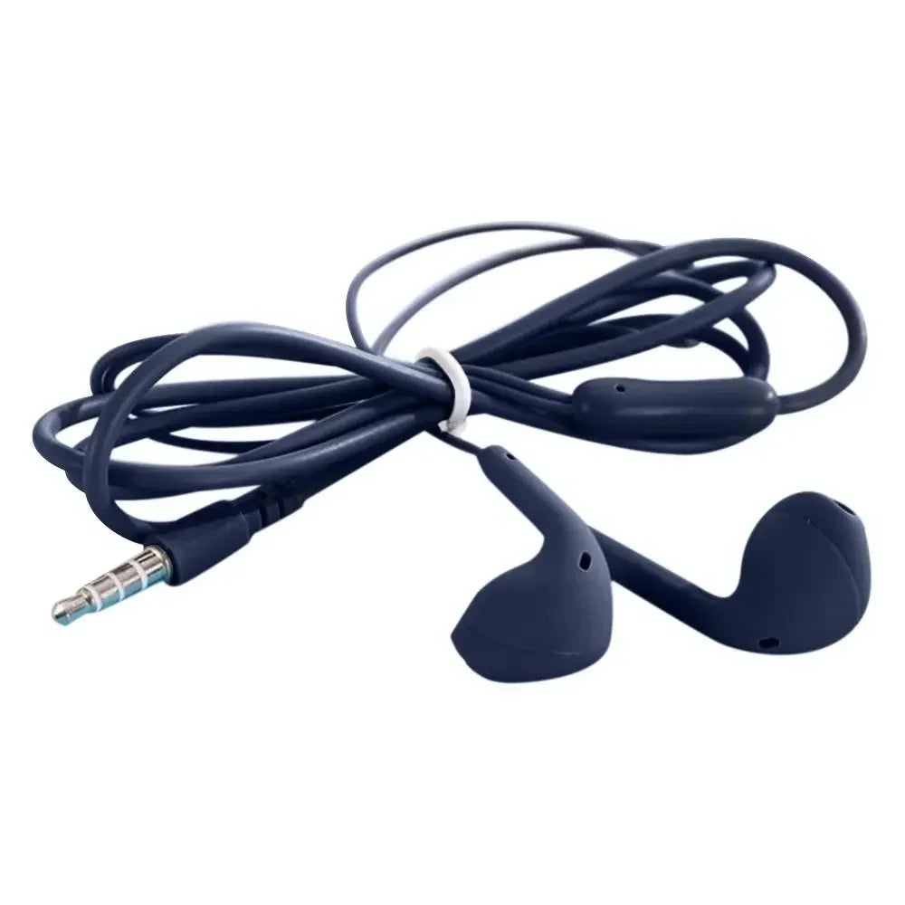 1PC 3.5mm Stereo In-Ear Earphone With Microphone Heavy Bass Wired Headset Earphones with Mic Universal for Xiaomi/Huawei/Samsung Oasis Select Dark Blue