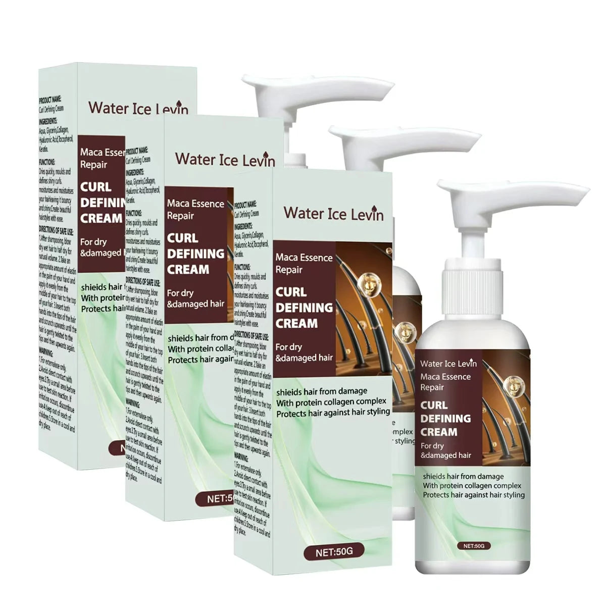 Maca Curl Defining Cream – Keratin, Collagen & Anti-Frizz Curl Defining Cream Oasis Select Damage Repaired