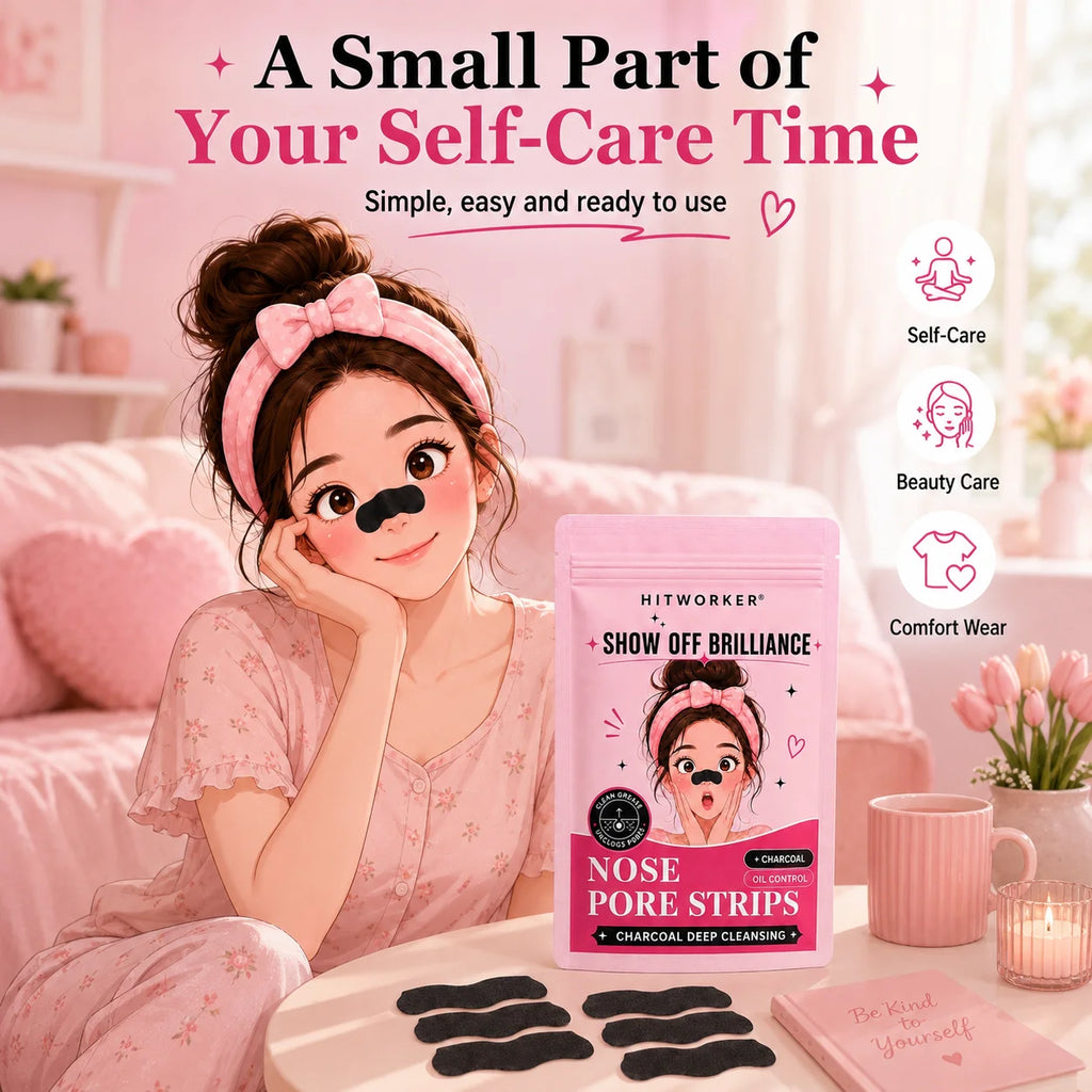 30Pcs Charcoal Nose Care Strips, Soft Fit Skin Routine Patch Set, Easy Home Use, Fresh Look, Travel Friendly Oasis Select