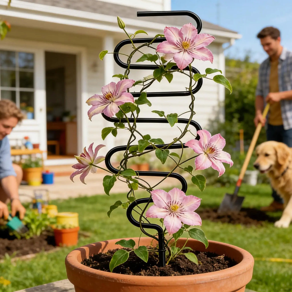 Trellis Plant Climbing Frame Flower Leaves Iron Support Stick Plant Pot Fixed Stake Climber Pole Indoor Garden Accesorries
