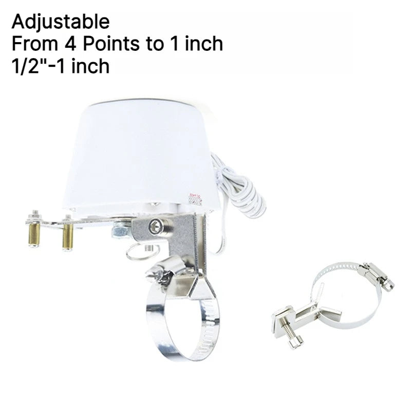 Adjustable Manipulator Shut Off Ball Valve 1/2" 3/4" 1" Electric Automatic DN15/DN20/DN25 for Alarm Gas 12V 1A Water Pipeline Oasis Select Adjustable White