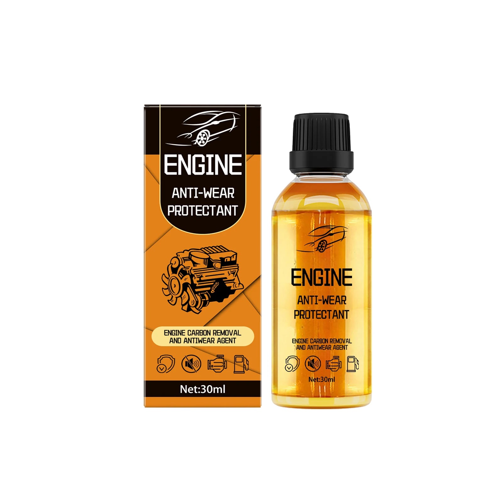 Engine Anti-Wear Protective Agent Rust and Noise Prevention Carbon Removal Anti-Wear Repair Oil Reduce Engine Friction Car Care Oasis Select 30ml boxed
