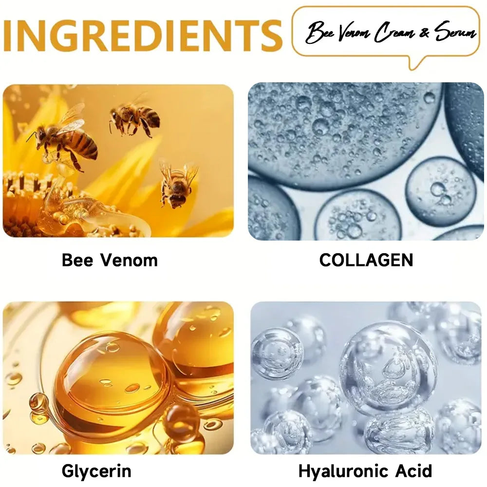 Bee Venom Wrinkles Remover Face Cream Venom Serum Tighten Firming Lifting Anti Aging Moisturizing Whitening Repair Skin Care new Oasis Select