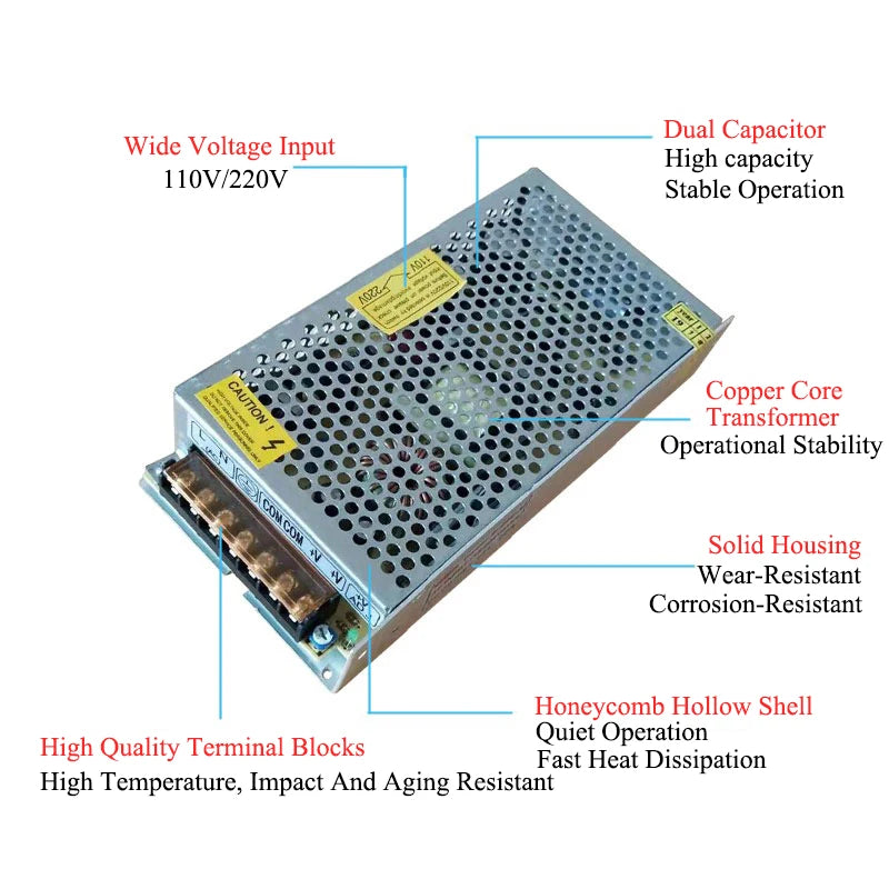 500W 600W 800W 1000W 1200W 1500W DC 5V 12V 24V 36V 48V Power Supply SMPS AC 220V TO DC 5V 12V 24V 36V 48V Switching Power Supply Oasis Select