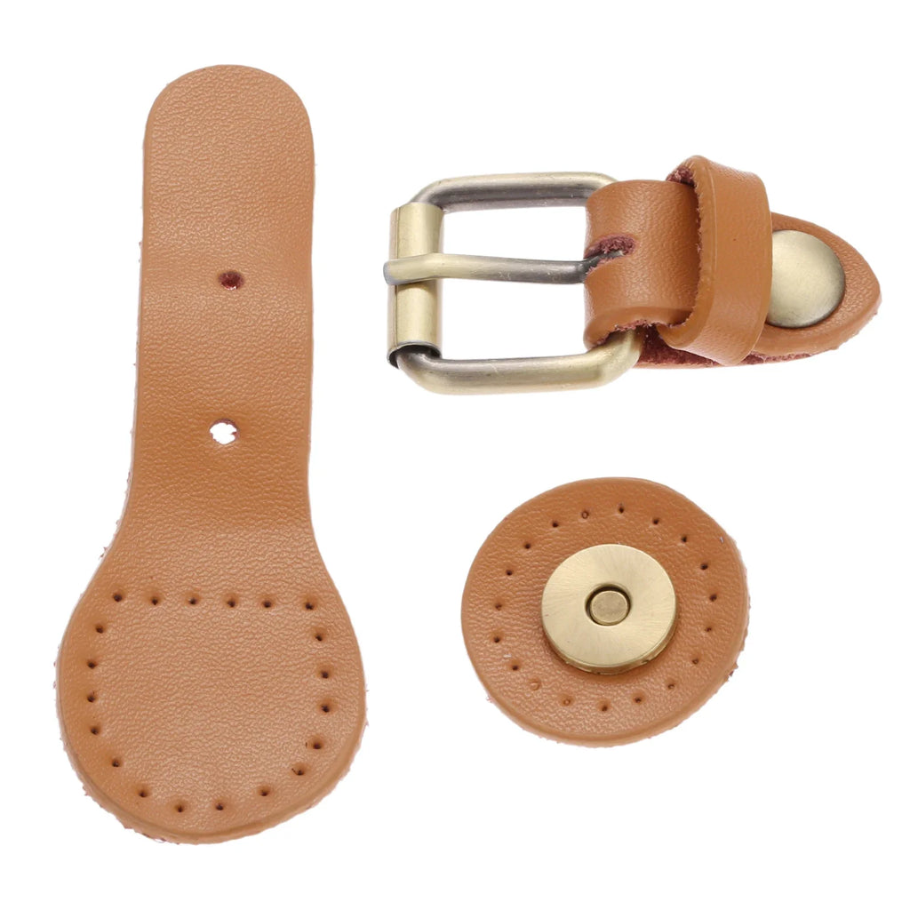 1Set Sewing on Leather Magnetic Snap Buckles Sewing Fasteners for Handmade DIY Patchwork Bags Hangbag Lock Hardware Accessories Oasis Select