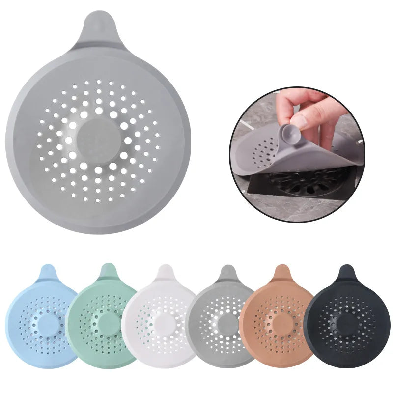Silicone Hair Filter Sink Anti-blocking Strainer Kitchen Bathroom Sewer Outfall Filters Shower Drain Bathtub Stopper Strainers Oasis Select
