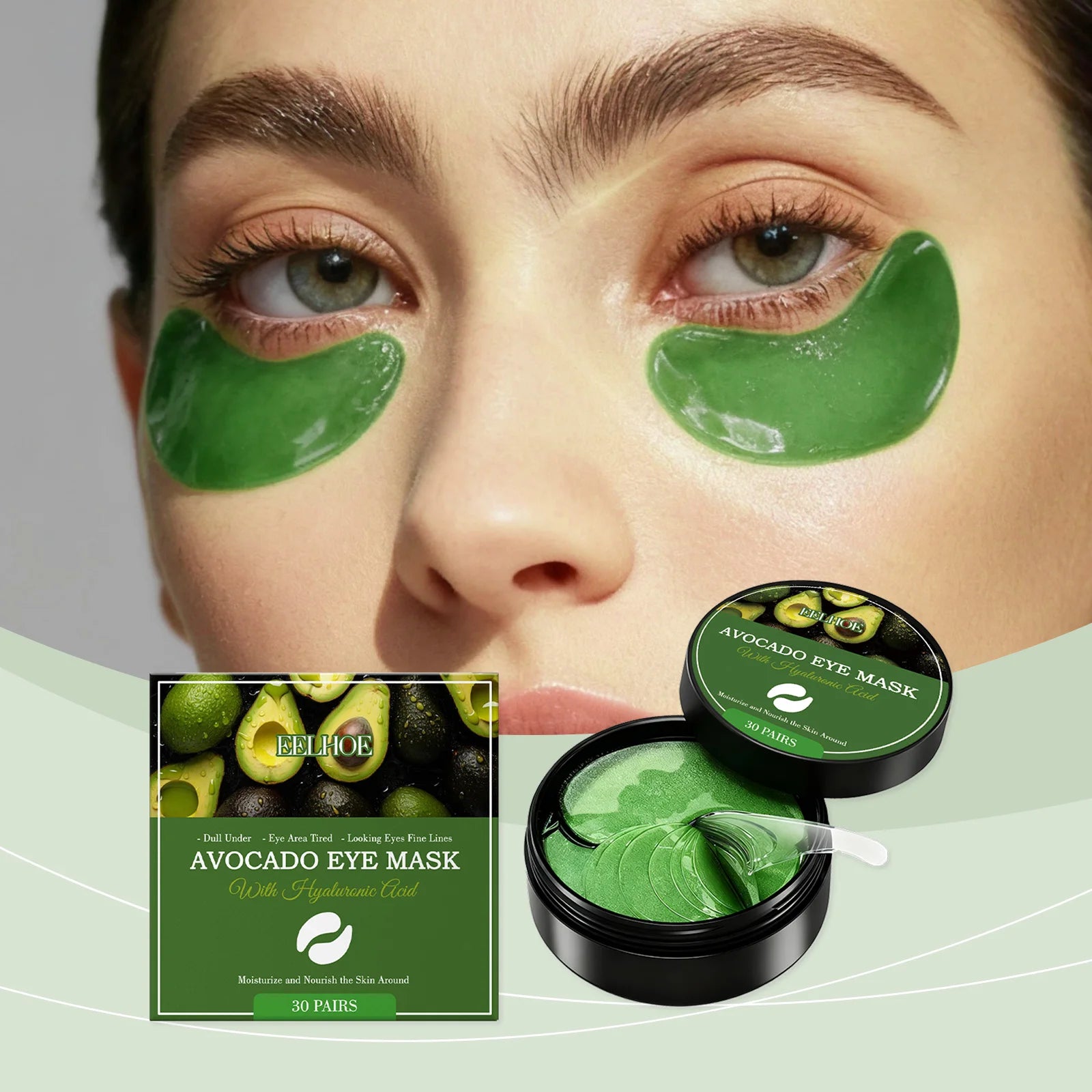 Hyaluronic Acid Eye Mask Under Eye Mask Anti Dark Circles Remove Eye Bags Improves Dullness Moisturizing Hydrating Eye Patches Oasis Select