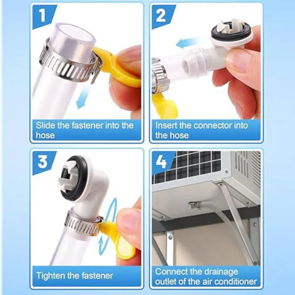 Air Conditioner Drain Pipe Connector Set Condensate Hose Air Conditioning For Air Conditioning Unit, Long-lasting Performance Oasis Select