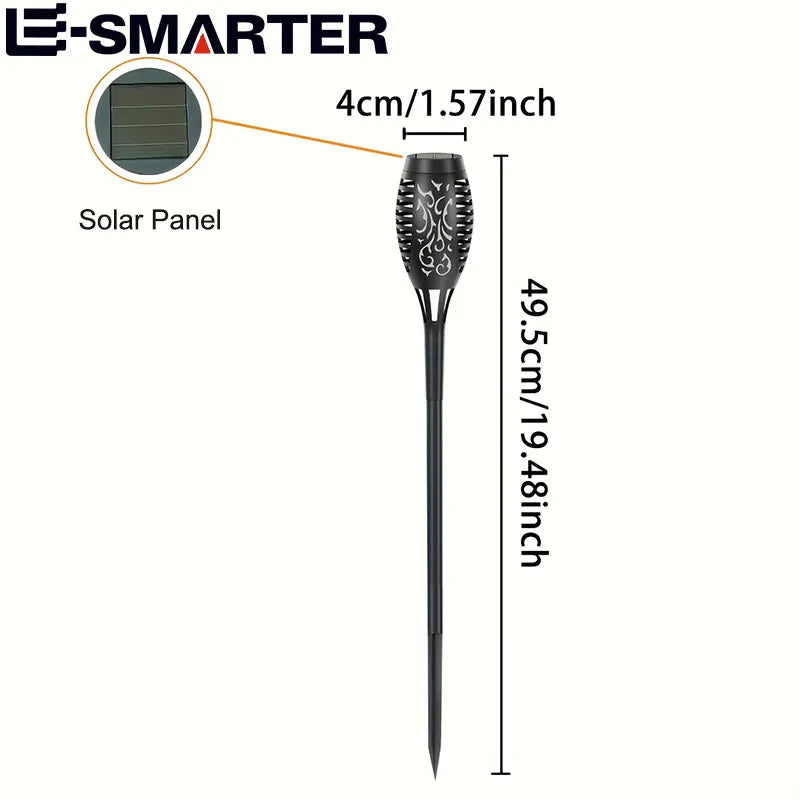 12 LED Solar Flame Torch Light | Waterproof Garden Path Lamp