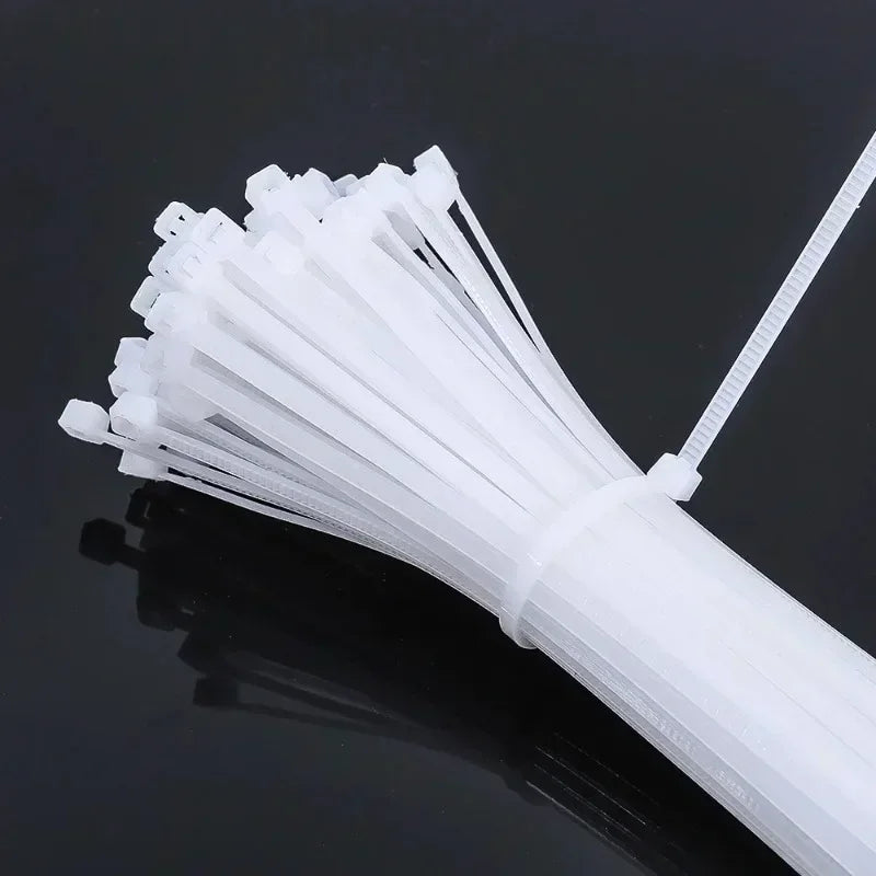 Nylon Cable Ties Adjustable Self-locking Cord Ties Straps Fastening Loop Reusable Plastic Wire Ties For Home Office Oasis Select