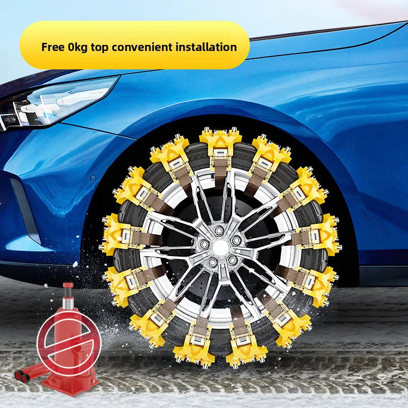 Bold car anti-skid chains SUV sedan universal off-road vehicle winter extra thick tire chains snow rescue tool Oasis Select