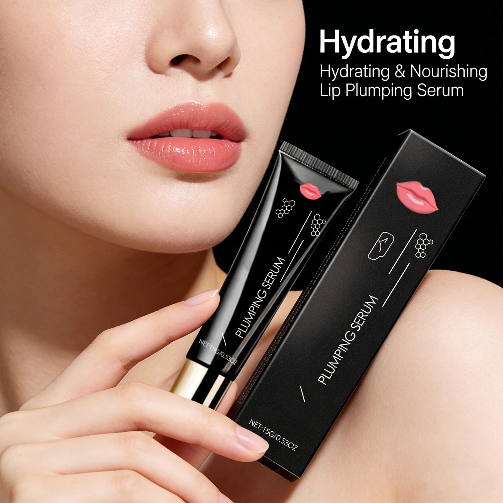 Plumping Serum for Lip Fade Fine Lines Lip Volumizing Serum for Smoother,Fuller Lips Sexy Enhance Lip Elasticity Lips Care 15g Oasis Select