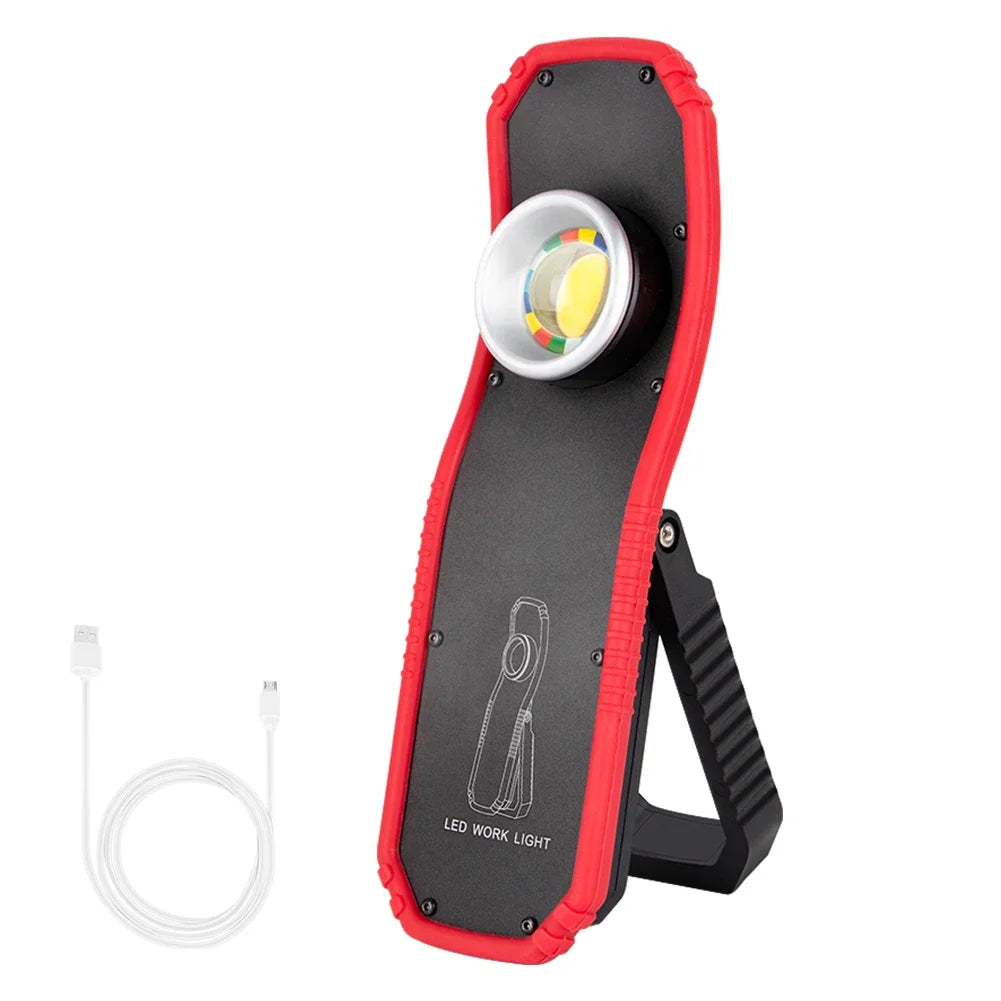 USB Rechargeable Magnetic Lantern Portable LED COB Flashlight Torch Camping Hanging Hook Lamp High-Low Modes Lighting Work Light Oasis Select