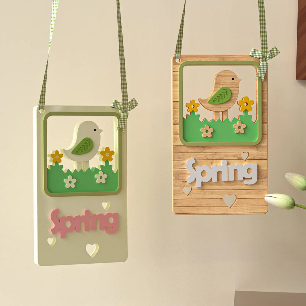 Plaster Craft Mold White Flower Hanging Silicone Mold Birdhouse Pendant Mold Lightweight For Home Decoration Easter Celebrations Oasis Select
