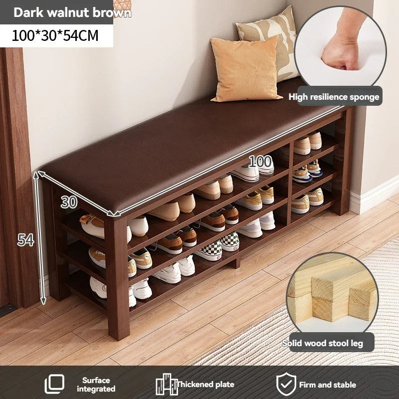 Shoe changing stool at the entrance, shoe wearing stool at the entrance, integrated seating stool, soft bag shoe rack, and seate Oasis Select 100cmC model