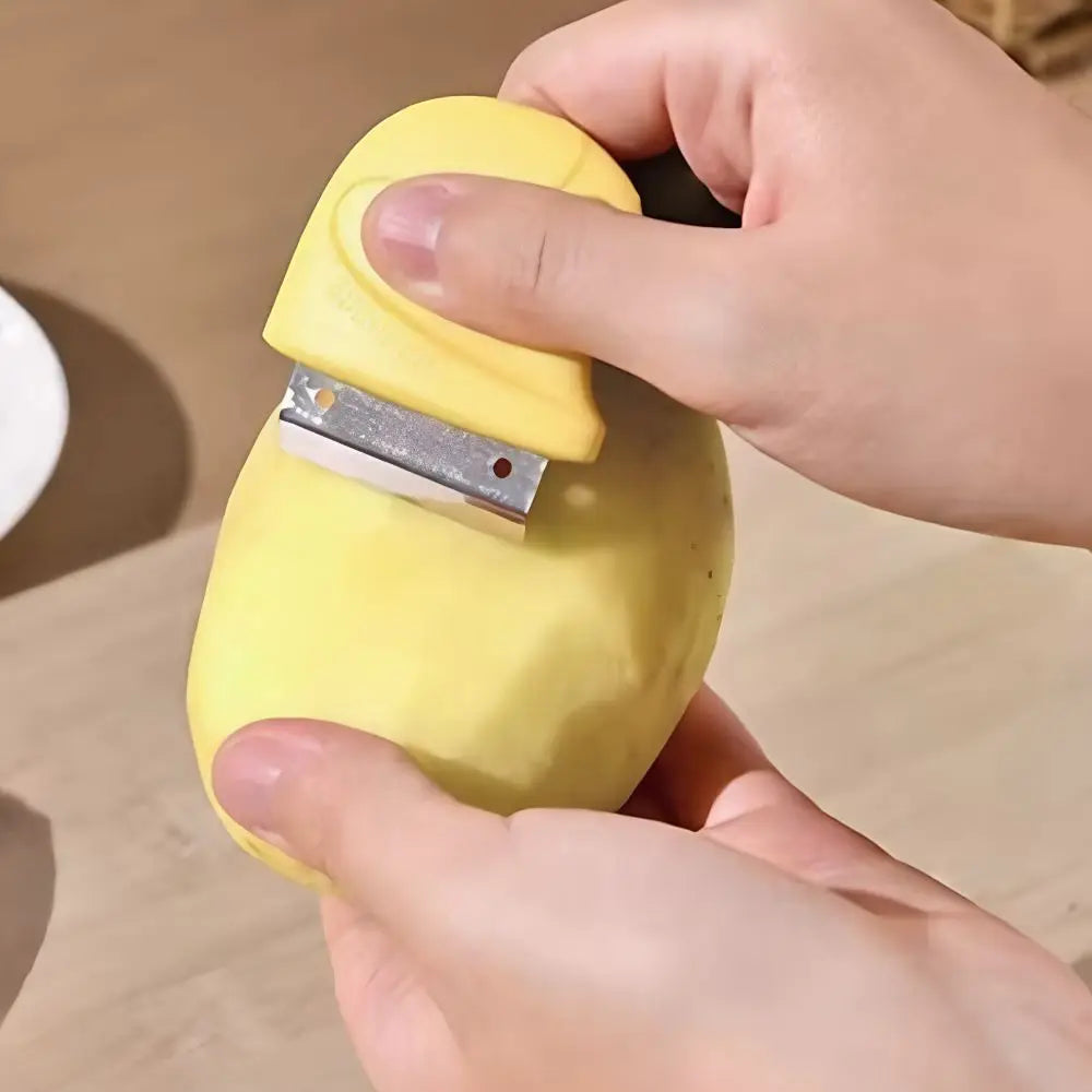 Ergonomic Stainless Steel Garlic & Vegetable Peeler | Anti-Slip