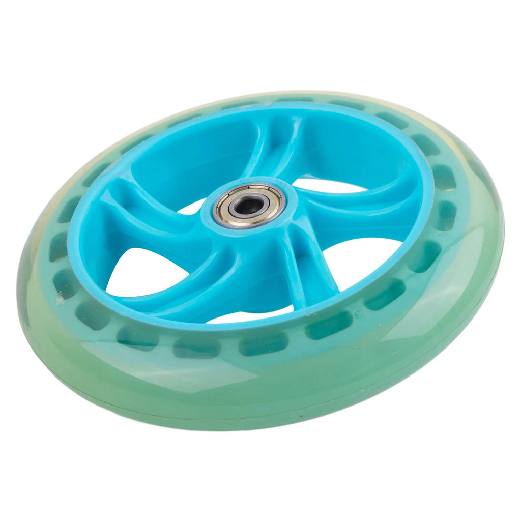 Wheel Scooter Wheel 6 Inch 6In Wheel Accessories No Noise No Slip Push/Kick/Stunt Replacement Scooter Front Wheels Oasis Select blue transparent