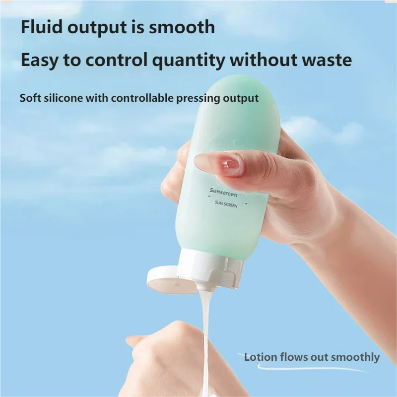4Pcs/Set Refillable Bottle 60ml Soft Lotion Container Squeeze Tube Empty Bottle Portable Travel Shampoo Bottle Oasis Select