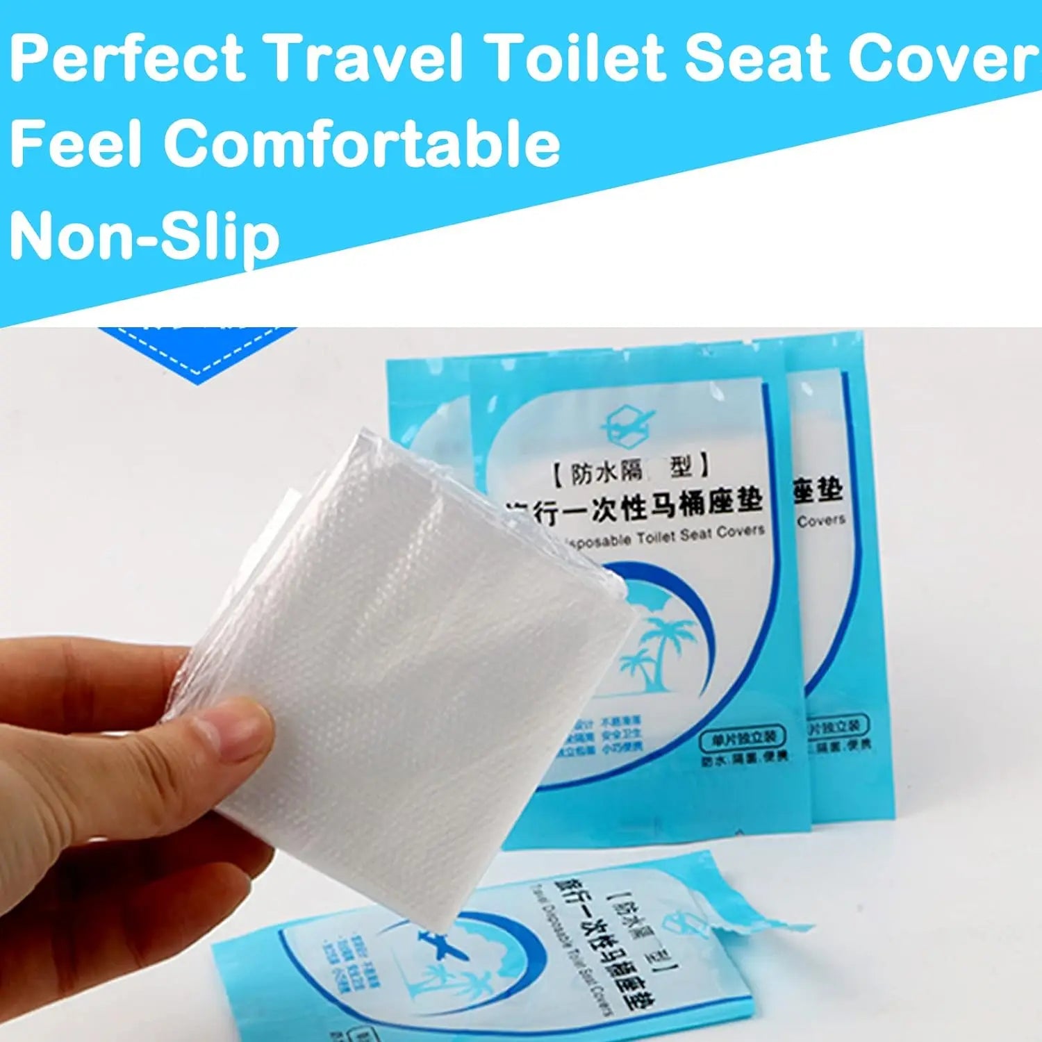 100 PCS Travel Disposable Toilet Seat Cover Individually Wrapped Fit for Kids Potty Training and Adult, Road Trips, Airports,Hot Oasis Select