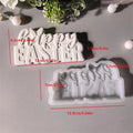 Rabbit Easter Letter Candle Silicone Mold Cute Rabbit Easter Gypsum Dropping Pendant Mold Oasis Select White