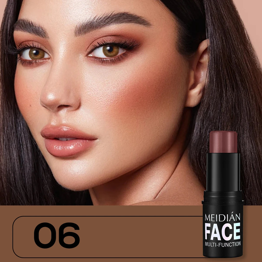 6-Color Dual-Use Blush & Lip Stick – Natural Contour Makeup Blush & Lip Stick Oasis Select 06