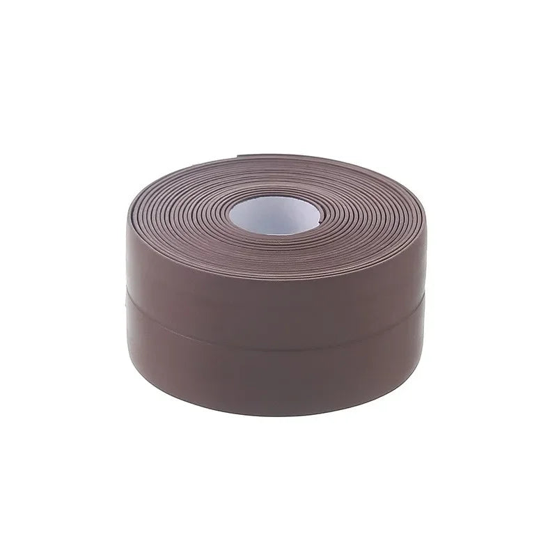 1 Roll of Kitchen Anti-mold and Waterproof Tape, Moisture-proof Kitchen and Bathroom Sink Gap, Beautiful Seam Toilet Sticker, Co Oasis Select Brown 3.8CMx1M
