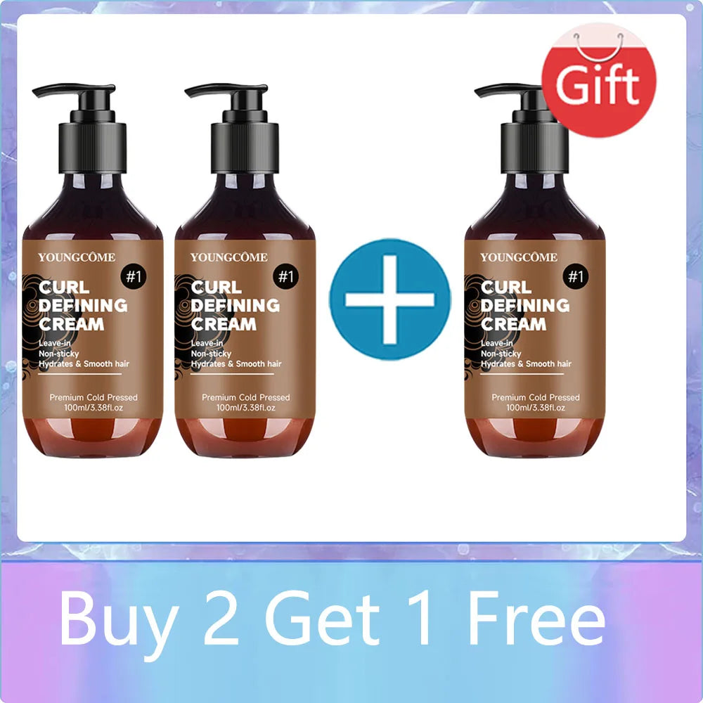 YOUNGCOME Curly Hair Styling Cream | Moisturizing Frizz Control Curl Styling Cream Oasis Select Damage Repaired