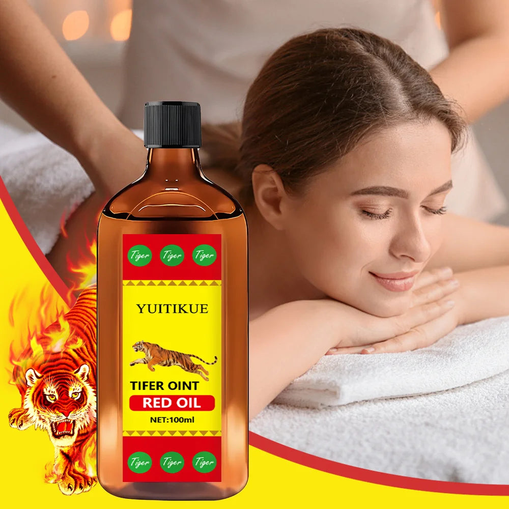 YUITIKUE Tifer Oint Red Oil 100ml - Tiger Formula for Muscle & Joint Massage, Sport & Daily Use, for All Oasis Select Default Title