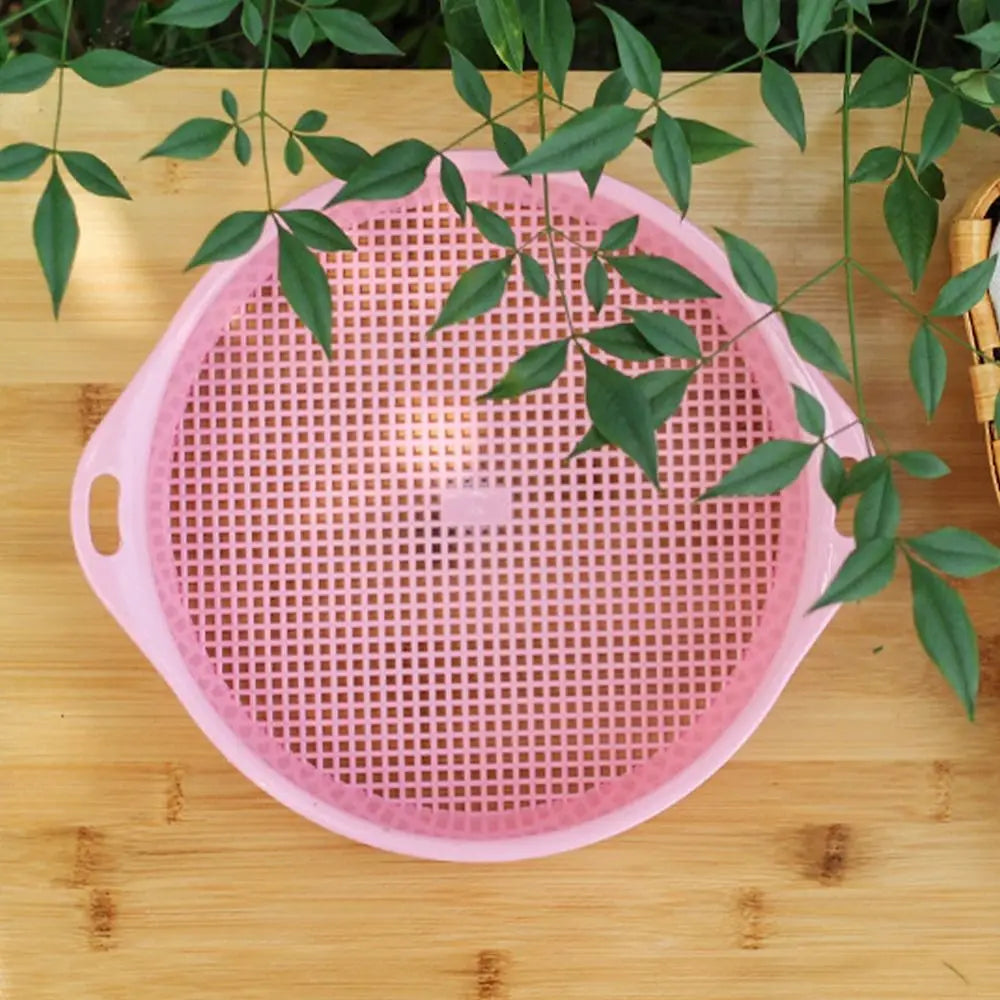 Sifting Tool Plastic Soil Sieve Sifter Multi-use Round Sand Screen Filter Manual Garden Mesh Pan Compost Oasis Select