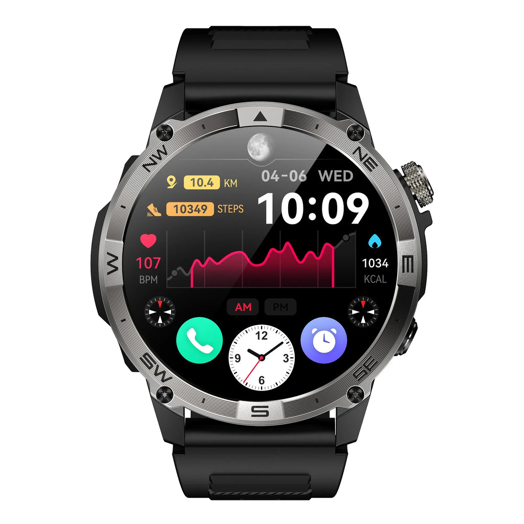 MINGCC HK08 AMOLED Smart Watch – GPS, Bluetooth Call, Waterproof