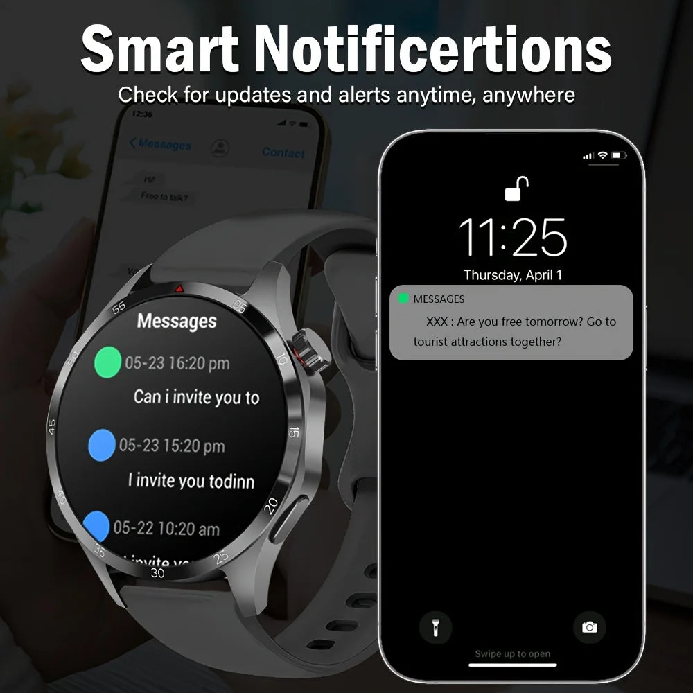 ERUN Smartwatch 1.5" Touchscreen, Fitness Tracker & Earphones