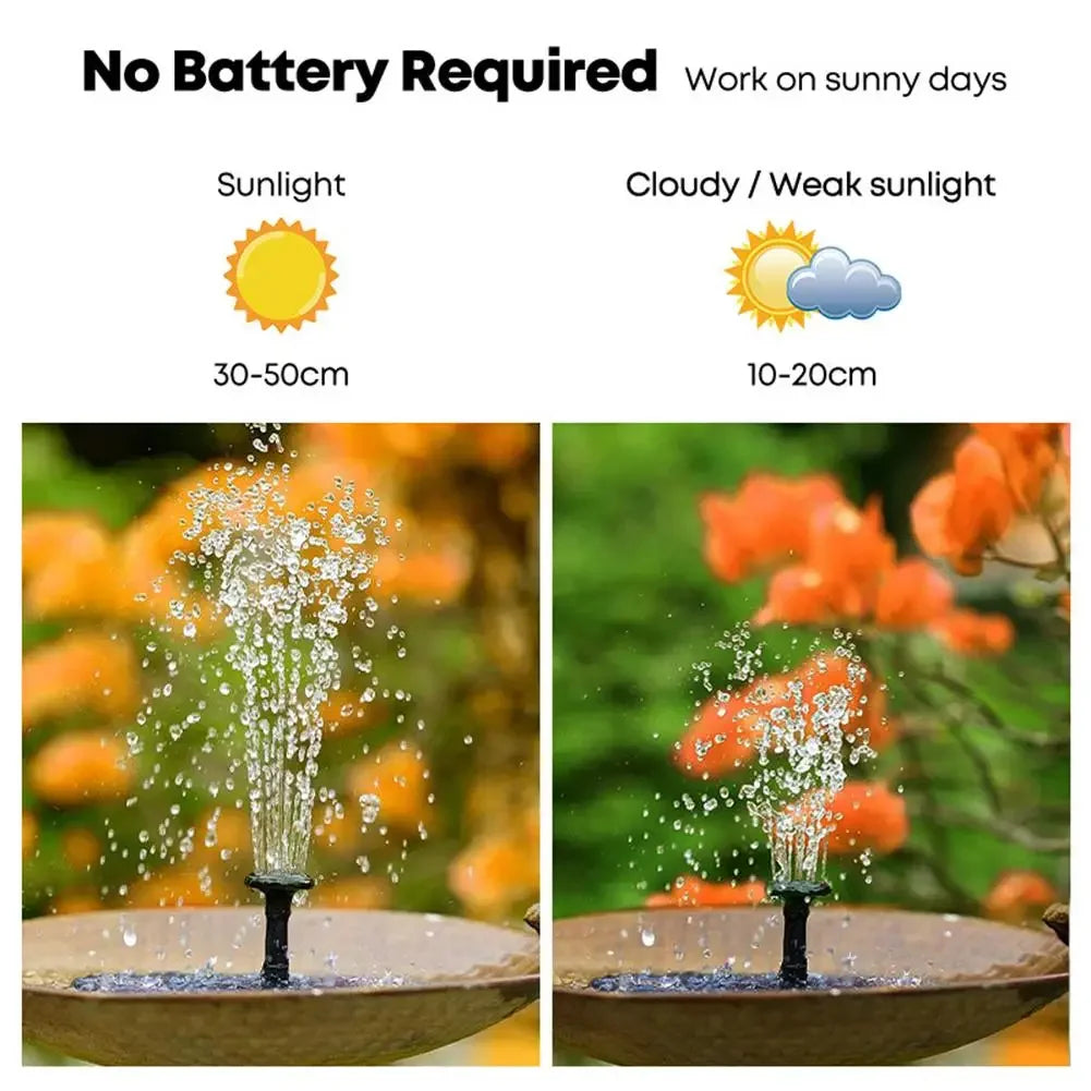 Floating Solar Fountain Pump – 6 Spray Heads, Brushless Motor Solar Fountain Pump Oasis Select france